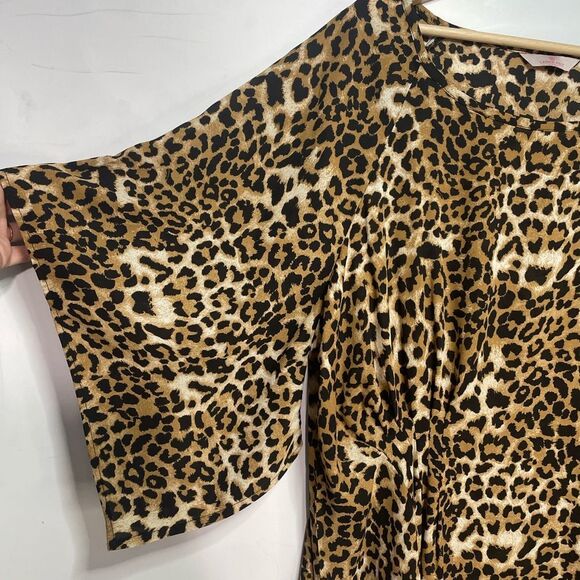 Laurie Felt Cheetah Print Asymmetrical Blouse 1X - Picture 5 of 6